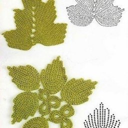 Вязаные листики