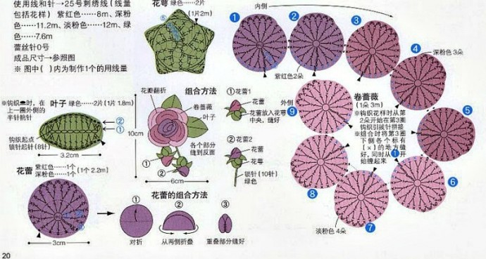 ​Вяжем прелестные цветочки крючком