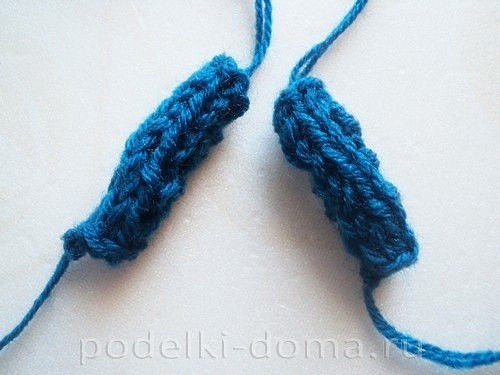 ​Вязаная аппликация "Собачка йорк"