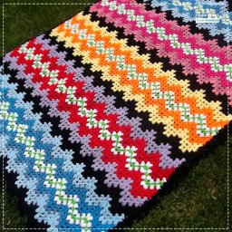 Вяжем интересный плед