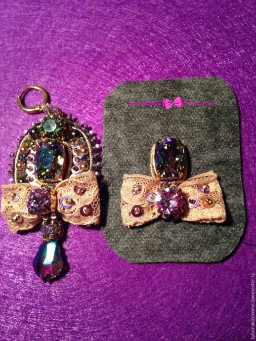 Создаём романтичные серёжки: часть 2
