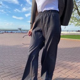 Шьём простые брюки на резинке: часть 1