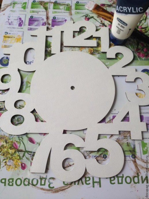 ​Создаём настенные часы в стиле шебби шик: часть 1