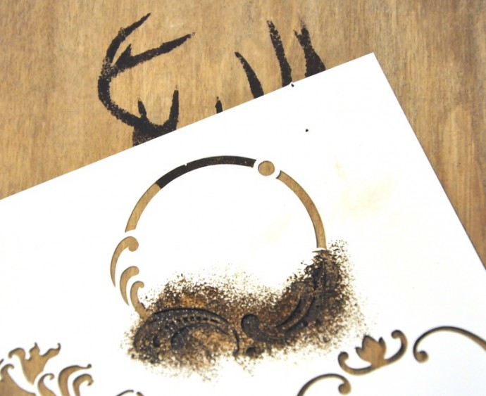 Декор шкатулки с двойной крышкой "Золотой волшебный лес": часть 4