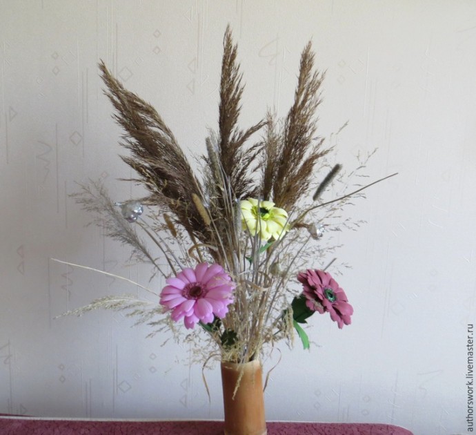 Гербера из фоамирана: часть 6