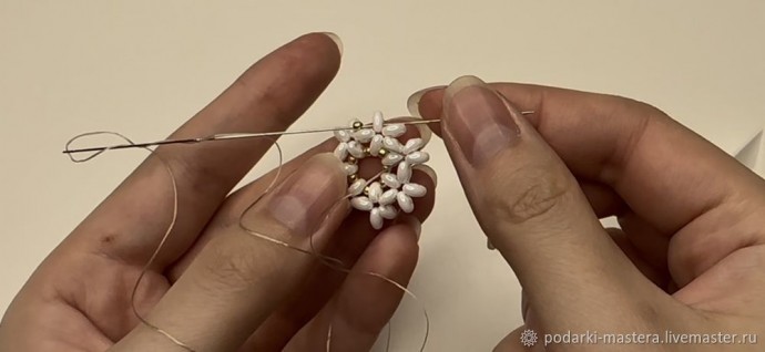 Комплект украшений из бисера twin с двумя отверстиями