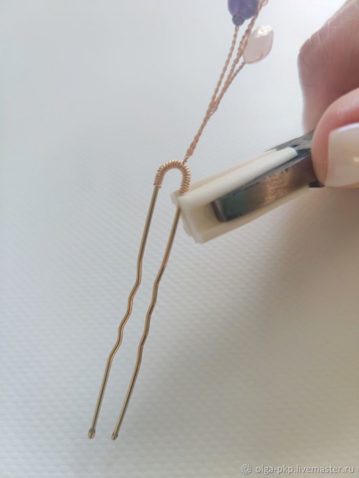 Делаем красивую шпильку для волос: часть 3