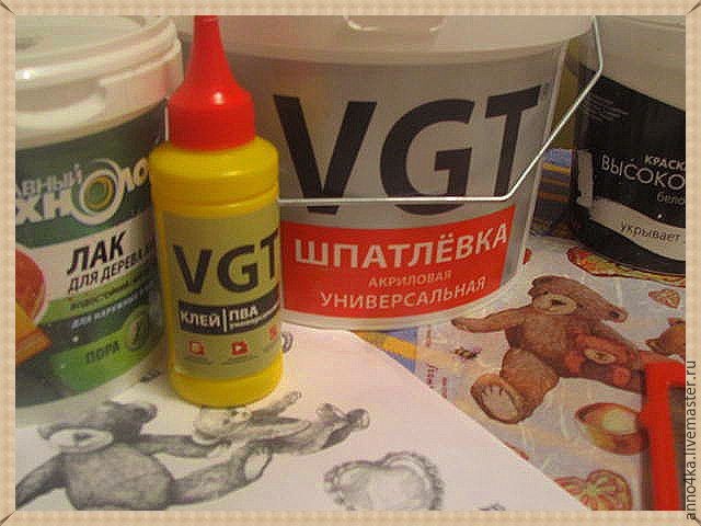 Объемный декупаж без специальных материалов: создаем панно "Ложка меда": часть 1