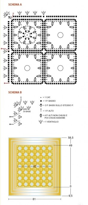 Плед из мотивов крючком