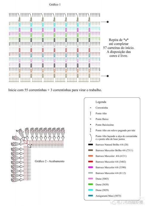 Разноцветный плед крючком