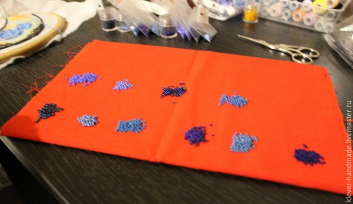 ​Создаем колье из бисера "Звездная Ночь": часть 3