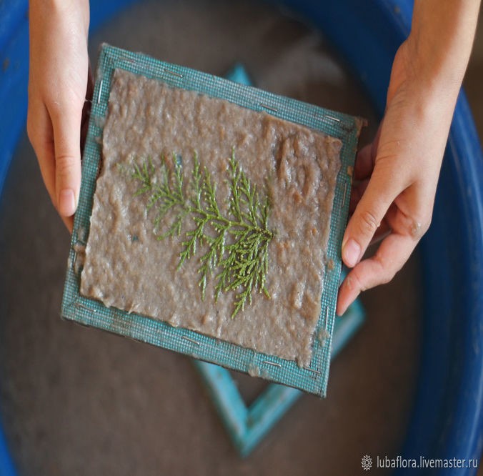 Создаем открытку из макулатуры с ботаникой: часть 2