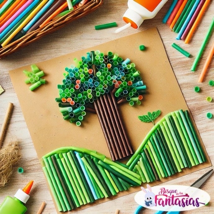 Картины из трубочек