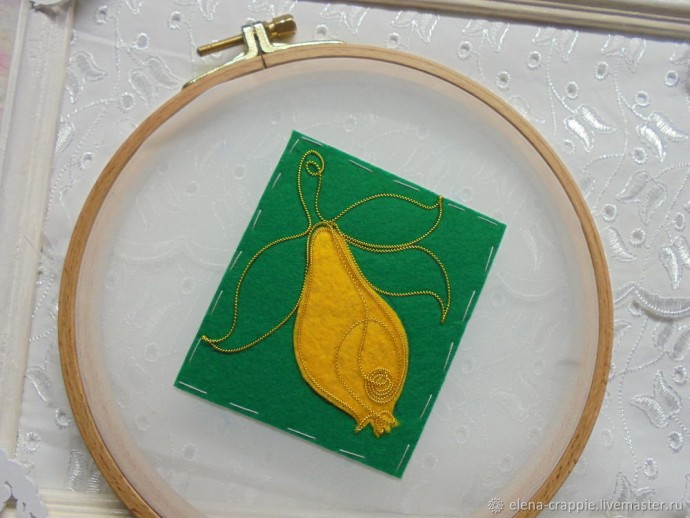 Создаем брошь "Спелая груша": часть 1