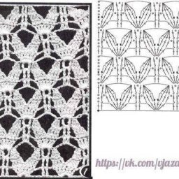 Множество интересных узоров крючком