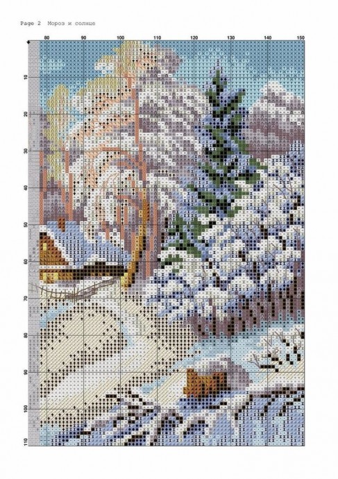 ​Вышиваем зимние картины: часть 2