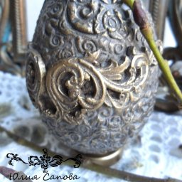 Декорируем интерьерное яйцо: вариант 1