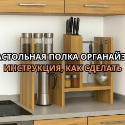 7 шагов, как сделать настольную полку-органайзер своими руками