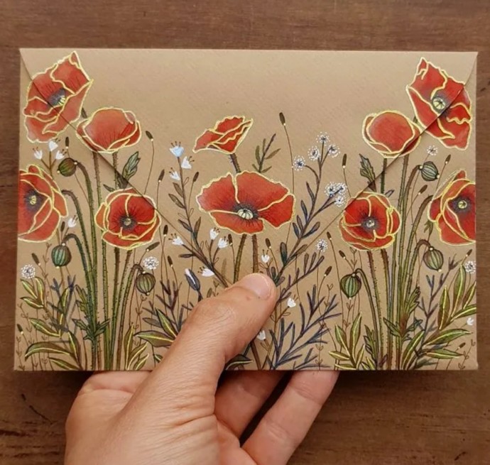 Роспись по крафт-картонкам и открыткам Роспись по крафт-картонкам и открыткам