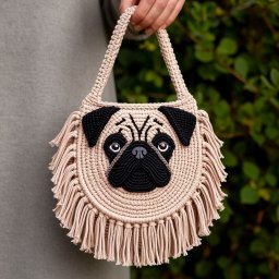 ​Схемы для вязания мопсов в технике жаккарда