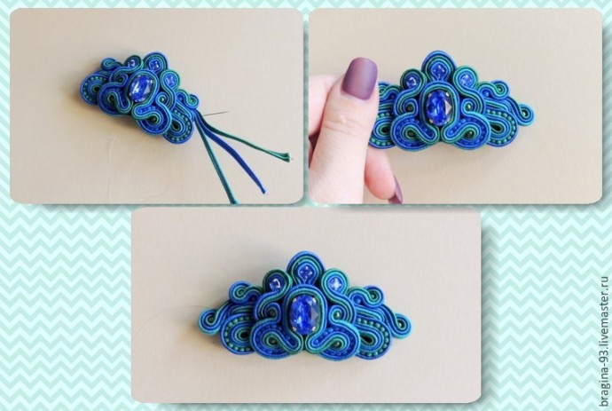 Создаем украшение "Гребень Ундины" с кристаллом Swarovski: часть 2