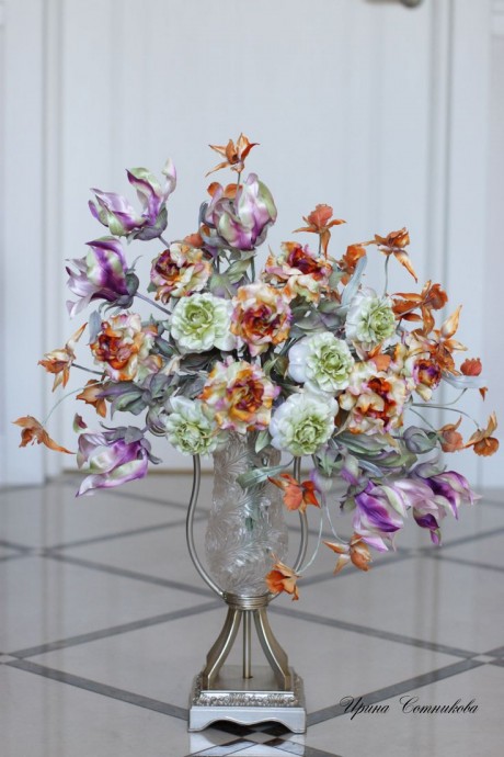 Флористика из шёлковых цветов Флористика из шёлковых цветов