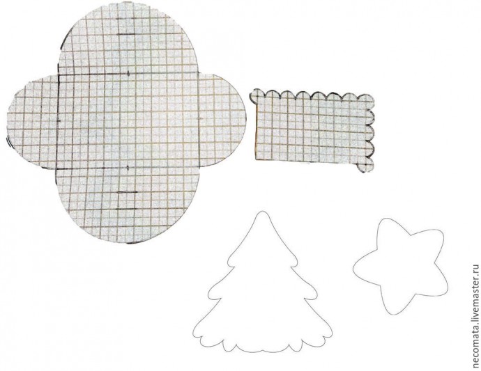 Праздничный текстильный конверт-открытка