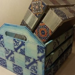 Декорируем ящики узором "Геометрия" в технике декупаж: часть 2