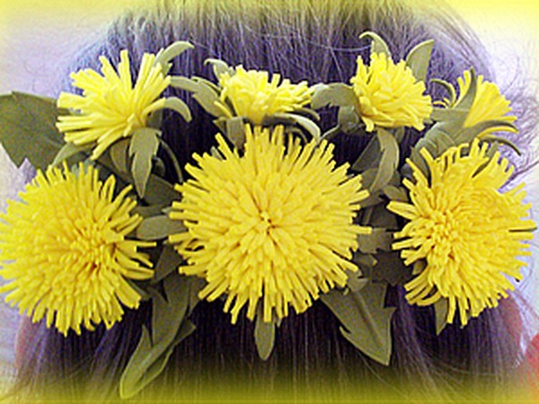 Одуванчики из фоамирана: часть 3