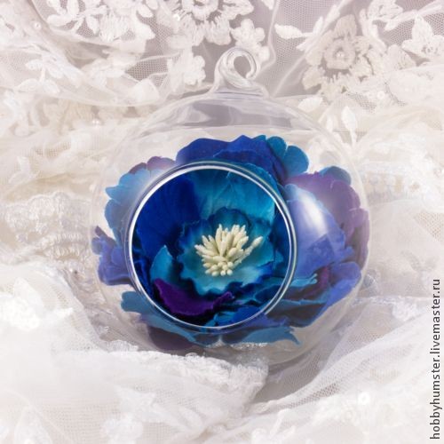 ​Создаем цветок из кожи в шарике: часть 3
