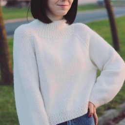 ​Базовый свитер регланом сверху