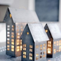 Домики для новогодних композиций