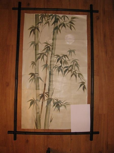 ​Панно в этническом стиле "Луна и бамбук": часть 1