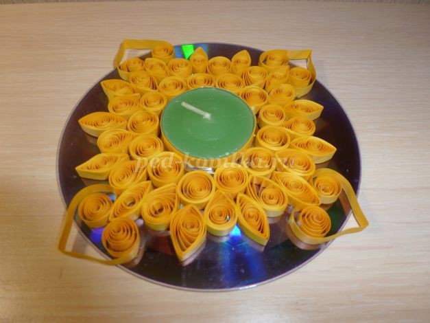 Подсвечник из диска: часть 2