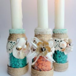 Подсвечники из подручных материалов