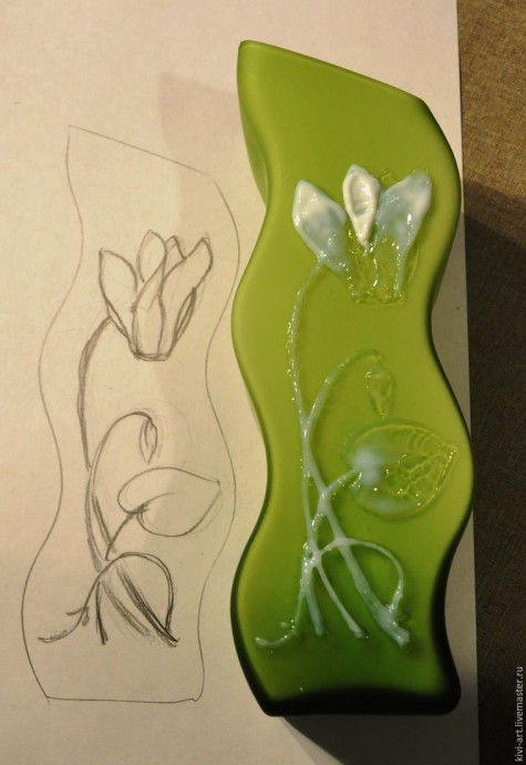 ​Декорирование вазы в стиле модерн: часть 1