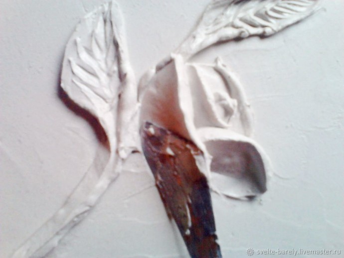 Создаем веточку розы из шпатлевки: часть 3