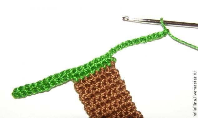 ​Вязаная закладка для книги "Новогодняя ёлка"