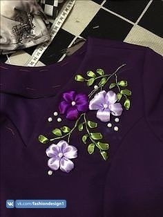 ​Примеры вышивки лентами