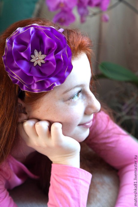 ​Создаем нарядный ободок для волос: часть 3