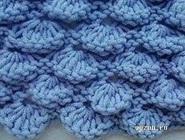 Узор "Чешуйки" спицами: волшебство в каждом ряду