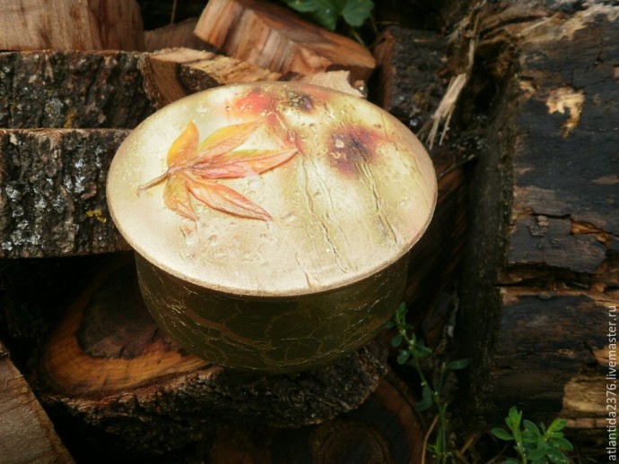 Декорируем шкатулку "Осенний дождь": часть 4