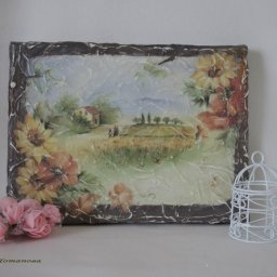 Имитируем фреску: создаем панно на холсте