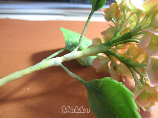 Лепим цветок гортензии из полимерной глины: часть 3