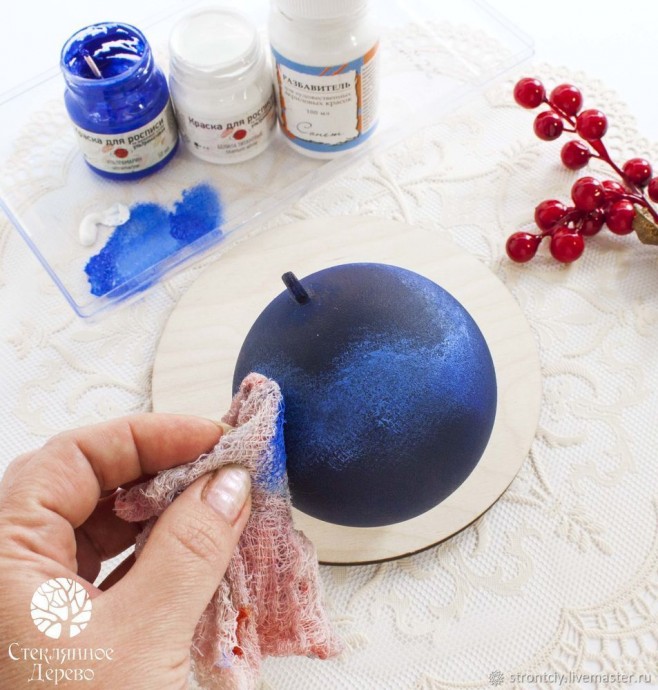 ​Декорируем елочный шар "Созвездие Тельца (Быка)": мастер-класс, часть 1