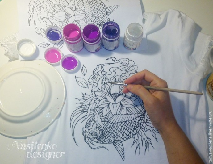 Декорируем футболку "Легкий бриз" стразами Swarovski: часть 2