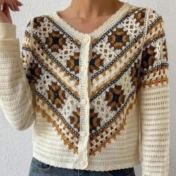 Кофта крючком из мотивов