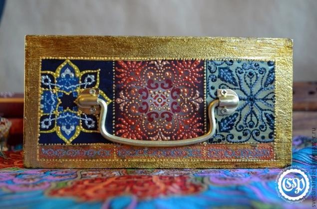 ​Коробка для чая превращается в восточную шкатулку: мастер-класс, часть 5