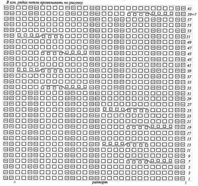 ​Красивый узор для кардигана