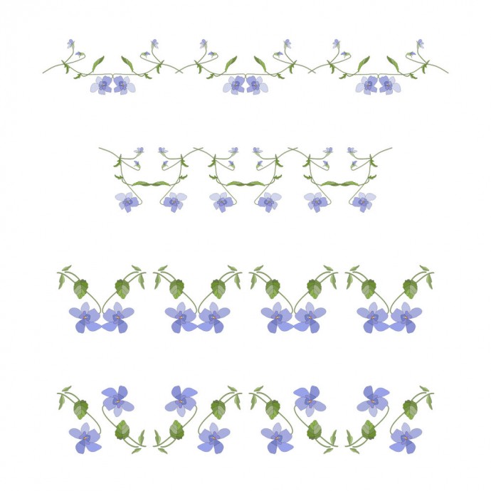​Узоры из фиалок